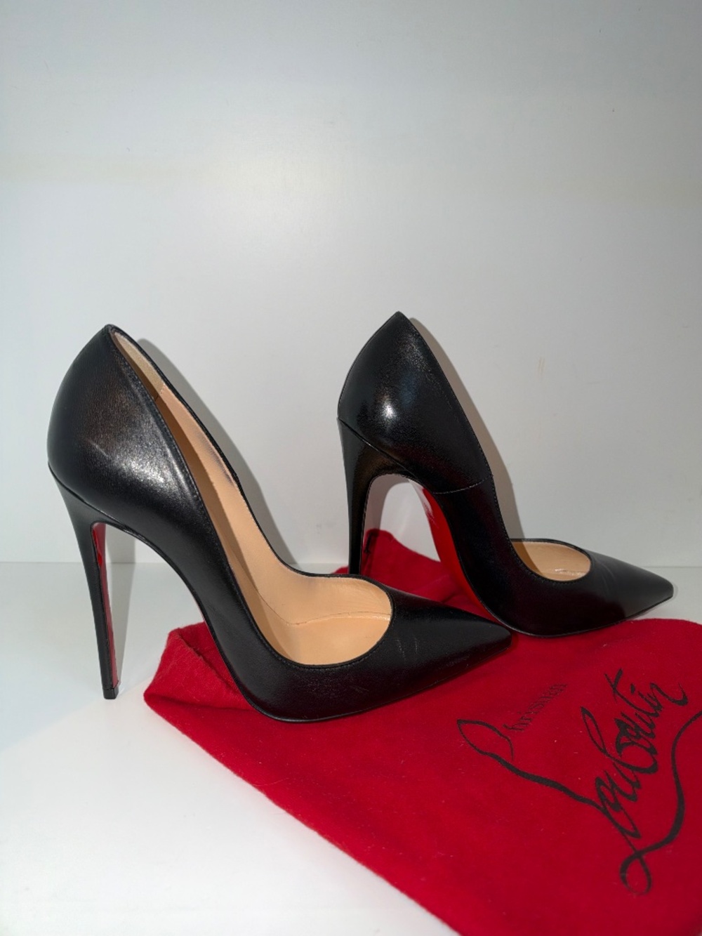 Christian Louboutin 120mm black pointed toe pump heels